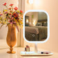 SOGA 26cm White Squared Smart LED Makeup Bedroom Table Vanity Mirror Tricolor w/ 5x Magnification