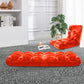 SOGA 4X Floor Recliner Folding Lounge Sofa Futon Couch Folding Chair Cushion Orange