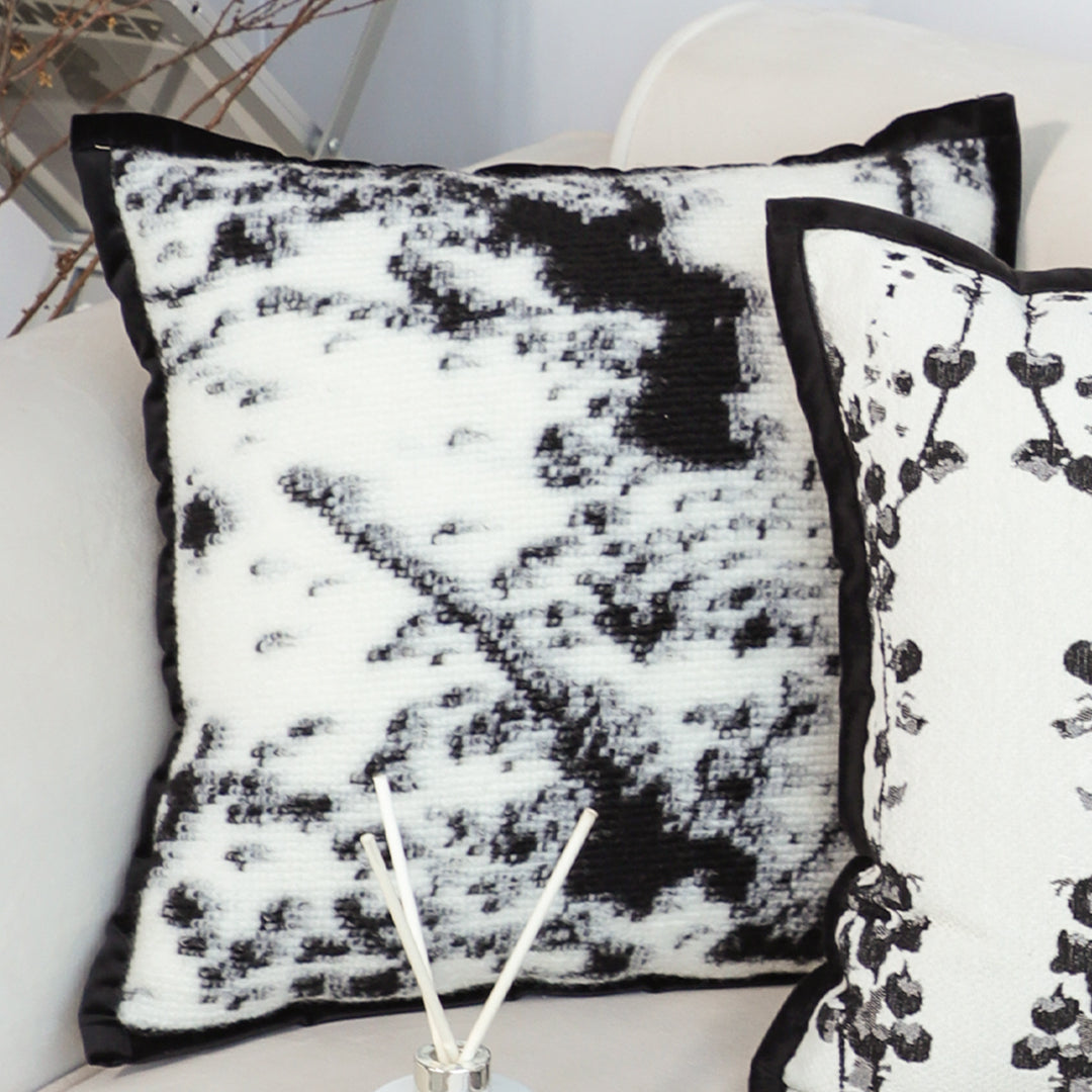 SOGA 50cm Throw Pillow Black and White Leopard Thick Premium Polyester Fiber for Home Decor