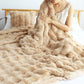 SOGA 2X 160X200cm Throw Blanket Coffee Double Layer Rabbit Fur Cozy Comfort with Stylish Decor