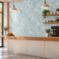 SOGA Peel & Stick Floor and Wall Tiles 60 x 60cm 10 Pack Jade Faux Marble