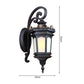 Vintage Lantern 4X 62cm Wall Light Elegant Aluminum & Glass Design Classic Outdoor Lighting Rustic Vintage Style