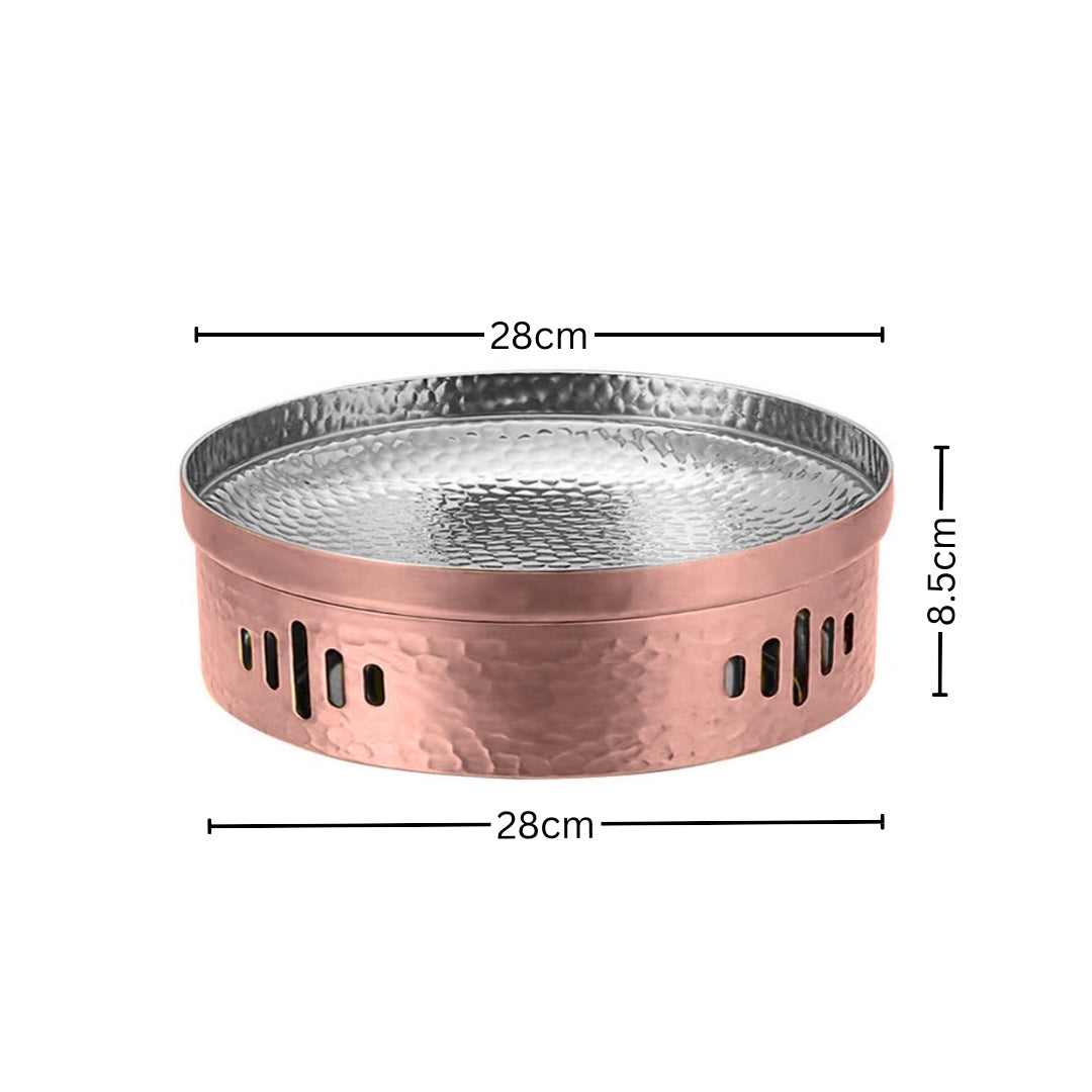 SOGA 26cm Rose Pink Hammered Dry Pot An Elegant Rose Pink Finish Kitchen Essential
