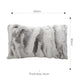 SOGA 2X 30cm Throw Pillow Floral Gray Rabbit Fur Lumbar Warm Cozy Decorative Cushion Home Decor