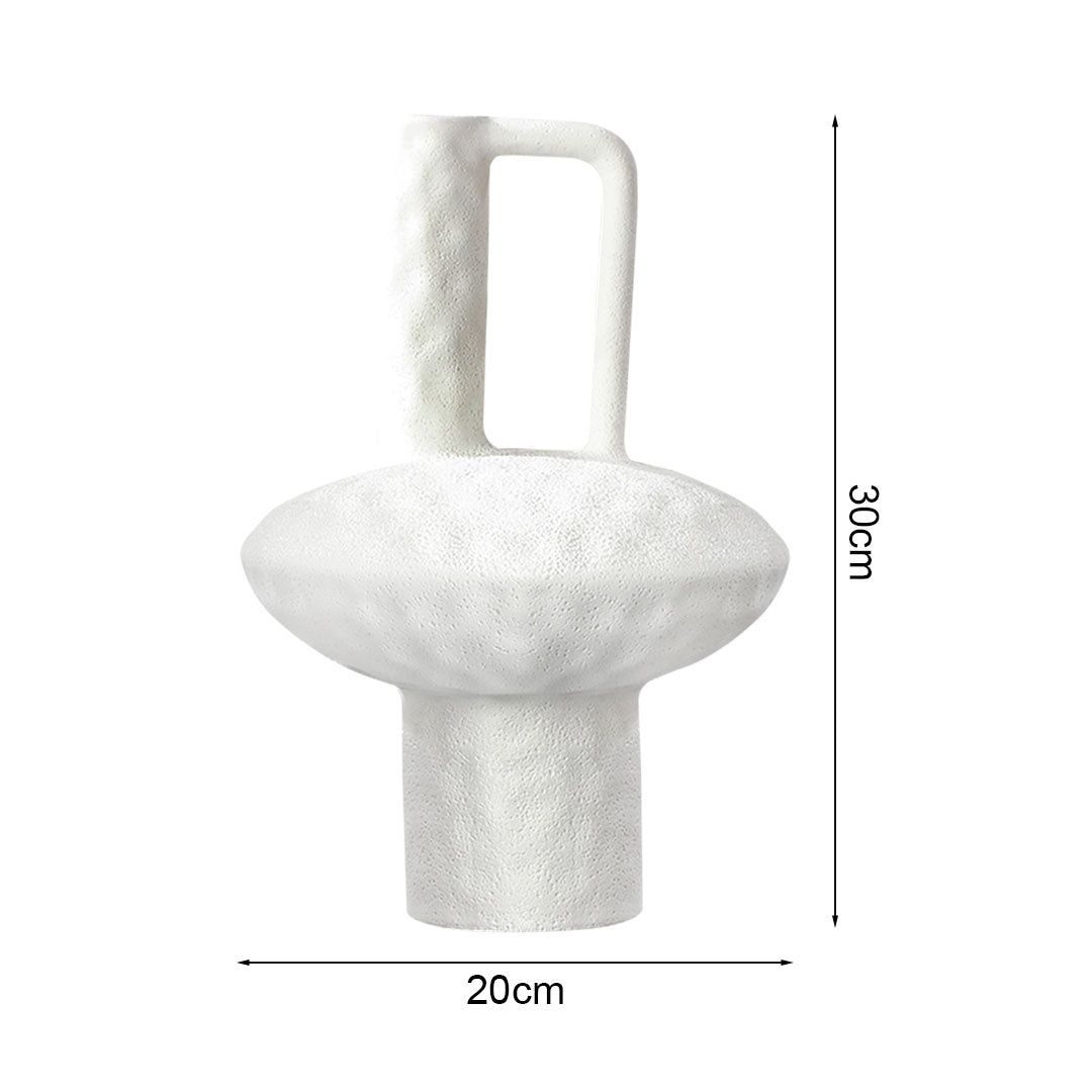SOGA 20x30cm Ornament Contemporary White Ceramic Vase Decorative for Minimalist and Elegant Home Decor