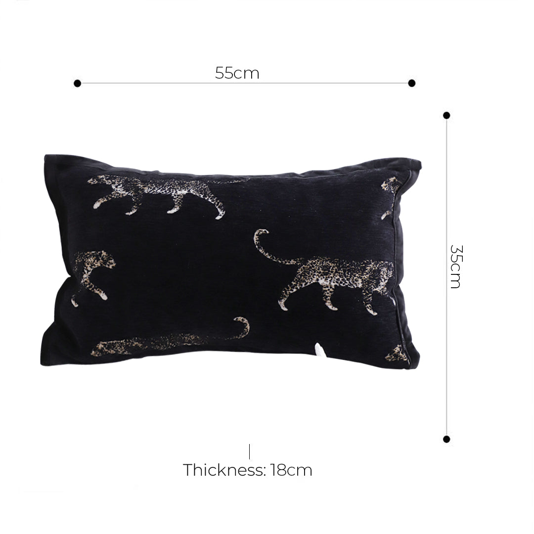 SOGA 2X 35cm Black Throw Pillow Elegant Decorative Cushion Living Room Modern Home Decor