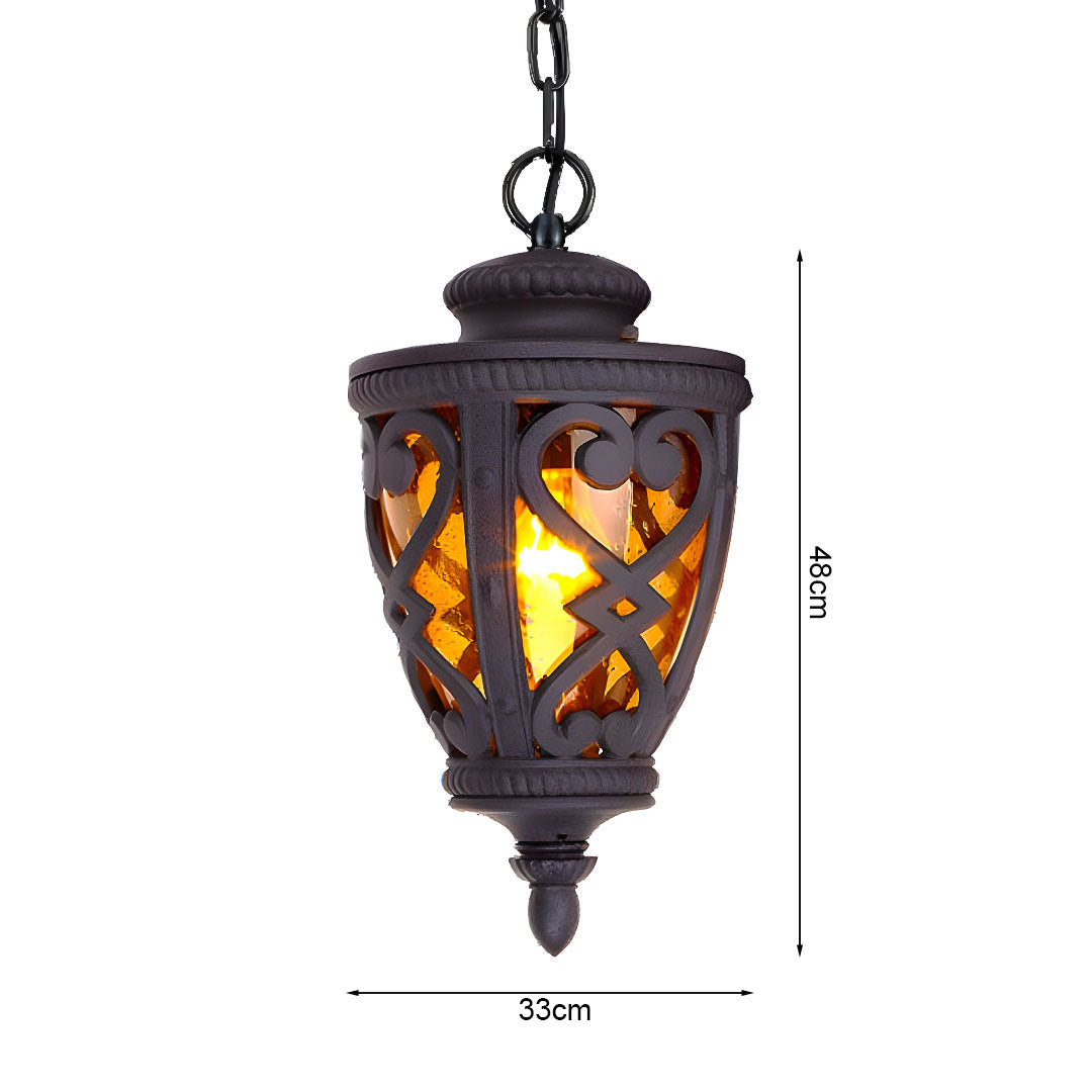 Vintage Lamp 6X 48cm Aluminum Glass Lantern Chandelier for Home Decor