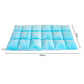 SOGA Floor Recliner Collapsible Lounge Sofa Couch Folding Chair Cushion Light Blue