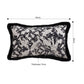SOGA 35cm Vintage Black Pillowcase Set Black Herringbone Pattern Lumbar Throw Pillow
