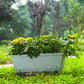 SOGA 49.5cm Blue Rectangular Planter Vegetable Herb Flower Outdoor Plastic Box with Holder Balcony Garden Decor Set of 5