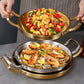 Soga 24cm Dry Pot, Gold Plated 202 Material Stainless Steel and Kitchen essentials