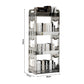 SOGA 2X 38x24cm Clear 4 Tier Bookshelf & Cosmetic Storage Organizer Trolley Rack