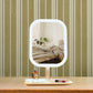 SOGA 26cm White Squared Smart LED Makeup Bedroom Table Vanity Mirror Tricolor Adjustable Light