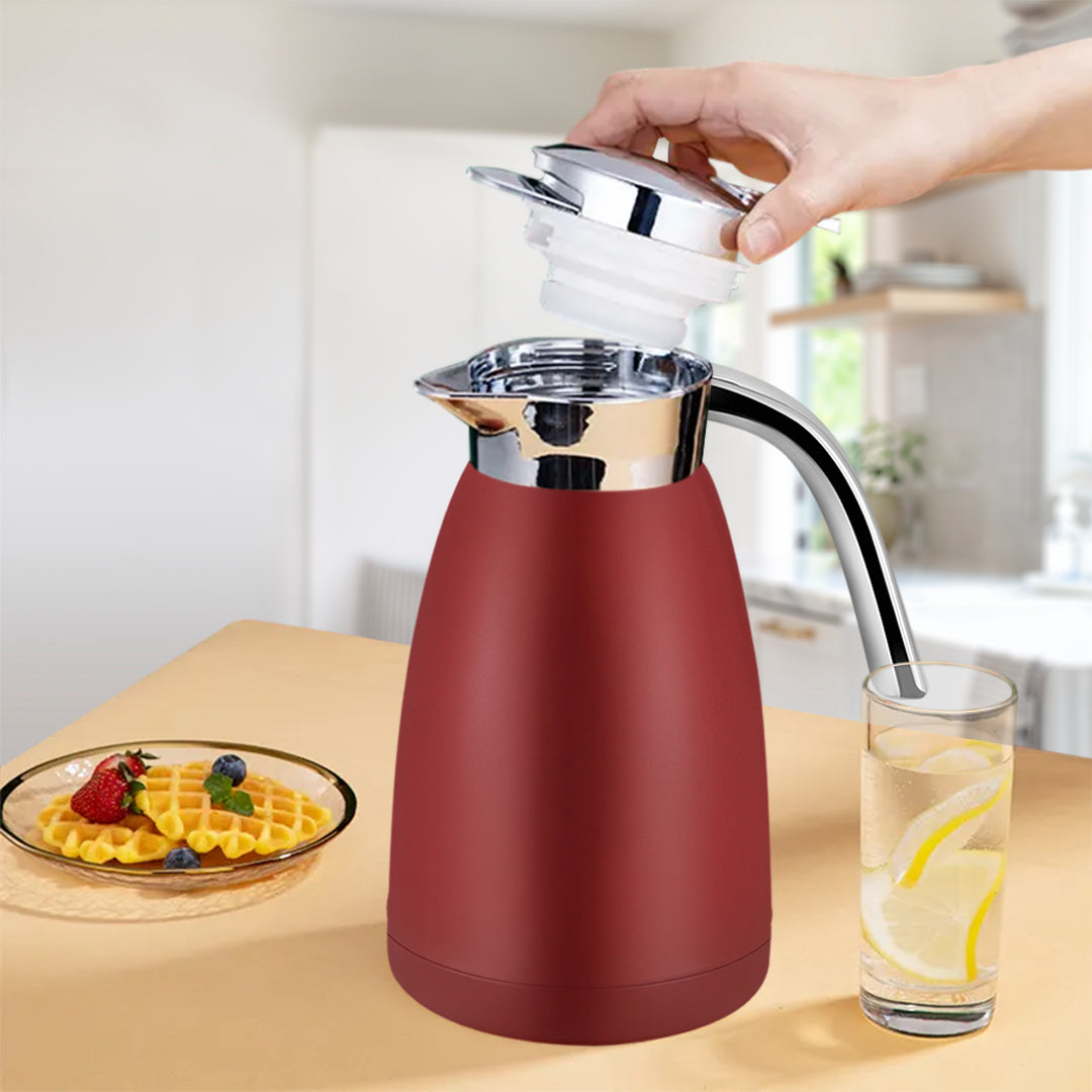 SOGA 2X 2.2L Stainless Steel Insulated Vacuum Flask WaterBottle Red