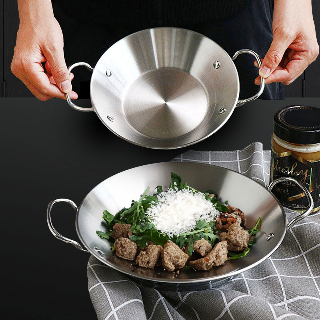 Soga 25cm Signature Dry Pot crafted with 201 Material in Silver Color and for Kitchen Essentials