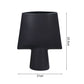 SOGA 2X 21x25.5cm Small Black Ornament Geometric Decor Ceramic Vase Flower Pots Decorative for Living Room Decoration