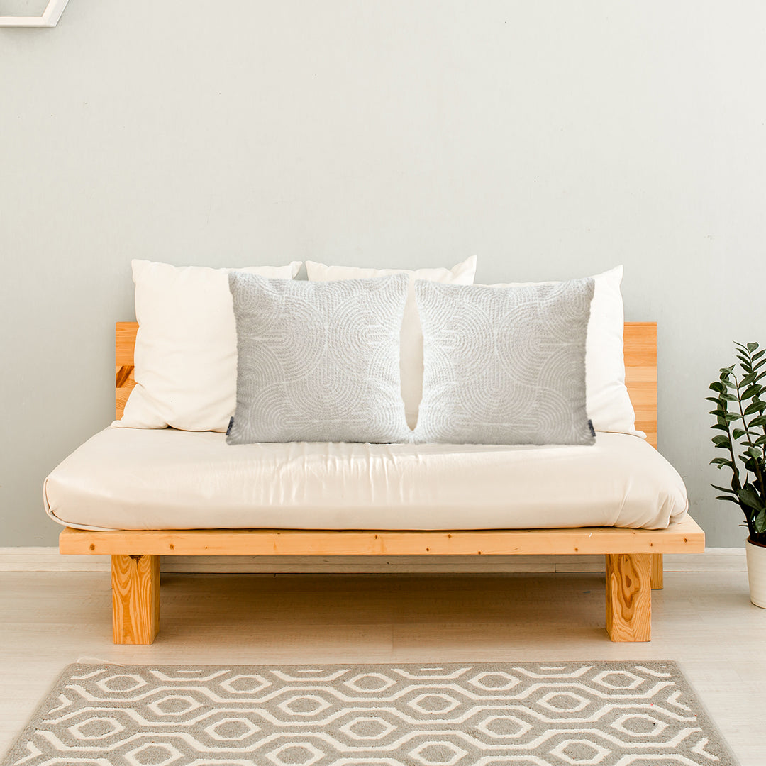 SOGA 50cm Gray Pillow Basic Square Stylish Geometric Plush Solid Decorative Covers Throw Pillow