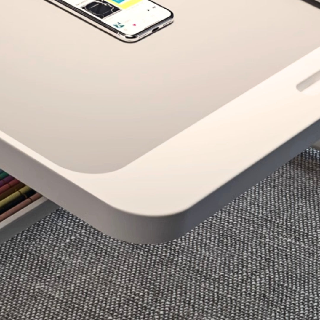 SOGA 2X 60X40cm Grey Small Laptop Bed Portable Foldable Study Table Adjustable