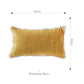 SOGA 2X 35cm Throw Pillow Turmeric Yellow Aesthetic Chenille Texture for Home Decor