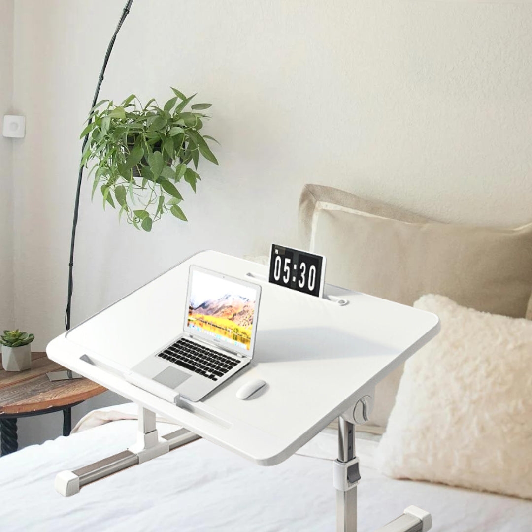 SOGA 2X 60X40cm White Small Laptop Bed Portable Foldable Study Table Adjustable