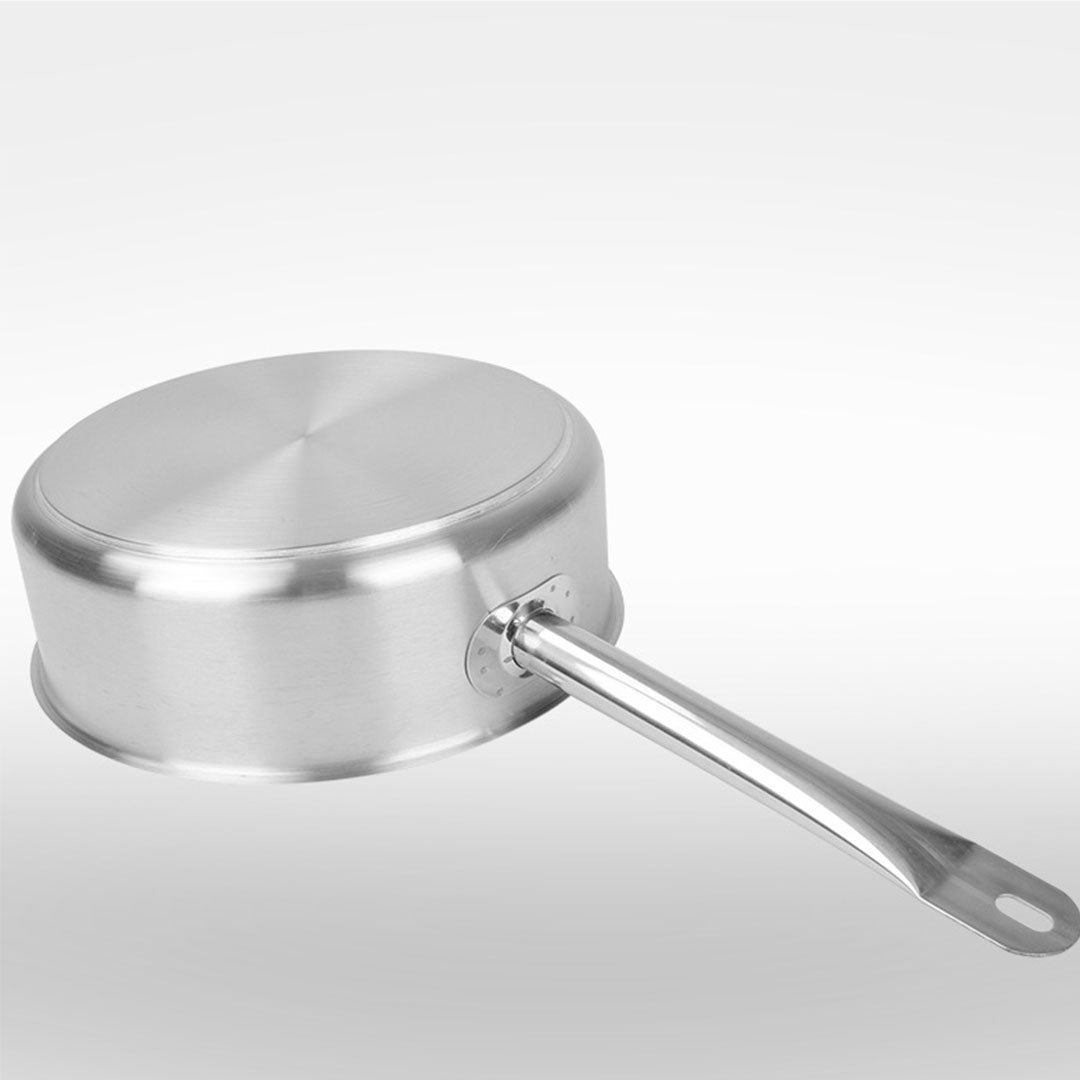 SOGA 2X 26cm Stainless Steel Saucepan Sauce pan with Glass Lid and Helper Handle Triple Ply Base Cookware