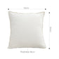 SOGA 50cm Beige Throw Pillow Warm Wabi-sabi Striped Corduroy Square For Home Decor