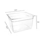 SOGA 200mm Clear Gastronorm GN Pan 1/2 Food Tray Storage with Lid