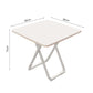 SOGA 80cm White Square Table with White Legs Modern Minimalist Design for Home Decor