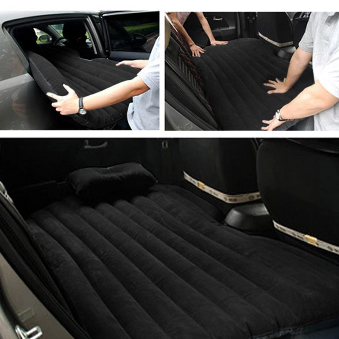 SOGA 2X Inflatable Car Mattress Portable Travel Camping Air Bed Rest Sleeping Bed Black
