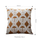 SOGA 50cm Throw Pillow Brown Circular Chain Jacquard Decorative Square for Home Decor