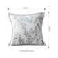 SOGA 45cm Throw Pillow Cream White Wide Border with Branch and Pine Needle Design Pattern Home Decor