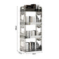 SOGA 2X 38x24cm Clear 3 Tier Bookshelf & Cosmetic Storage Organizer Trolley Rack