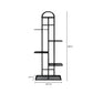 SOGA 2X 6 Tier 7 Pots Black Metal Plant Stand Flowerpot Display Shelf Rack Indoor Home Office Decor