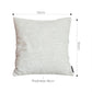 SOGA 50cm Throw Pillow Off White Lumbar Embroidered Decorative Cover Stitch for Home Decor