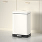 SOGA 4X Foot Pedal Stainless Steel Rubbish Recycling Garbage Waste Trash Bin Rectangular Shape 12L White