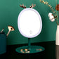 SOGA 2X Green Antler LED Light Makeup Mirror Tabletop Vanity Home Decor