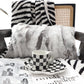 SOGA 2X 30cm Throw Pillow Floral Gray Rabbit Fur Lumbar Warm Cozy Decorative Cushion Home Decor