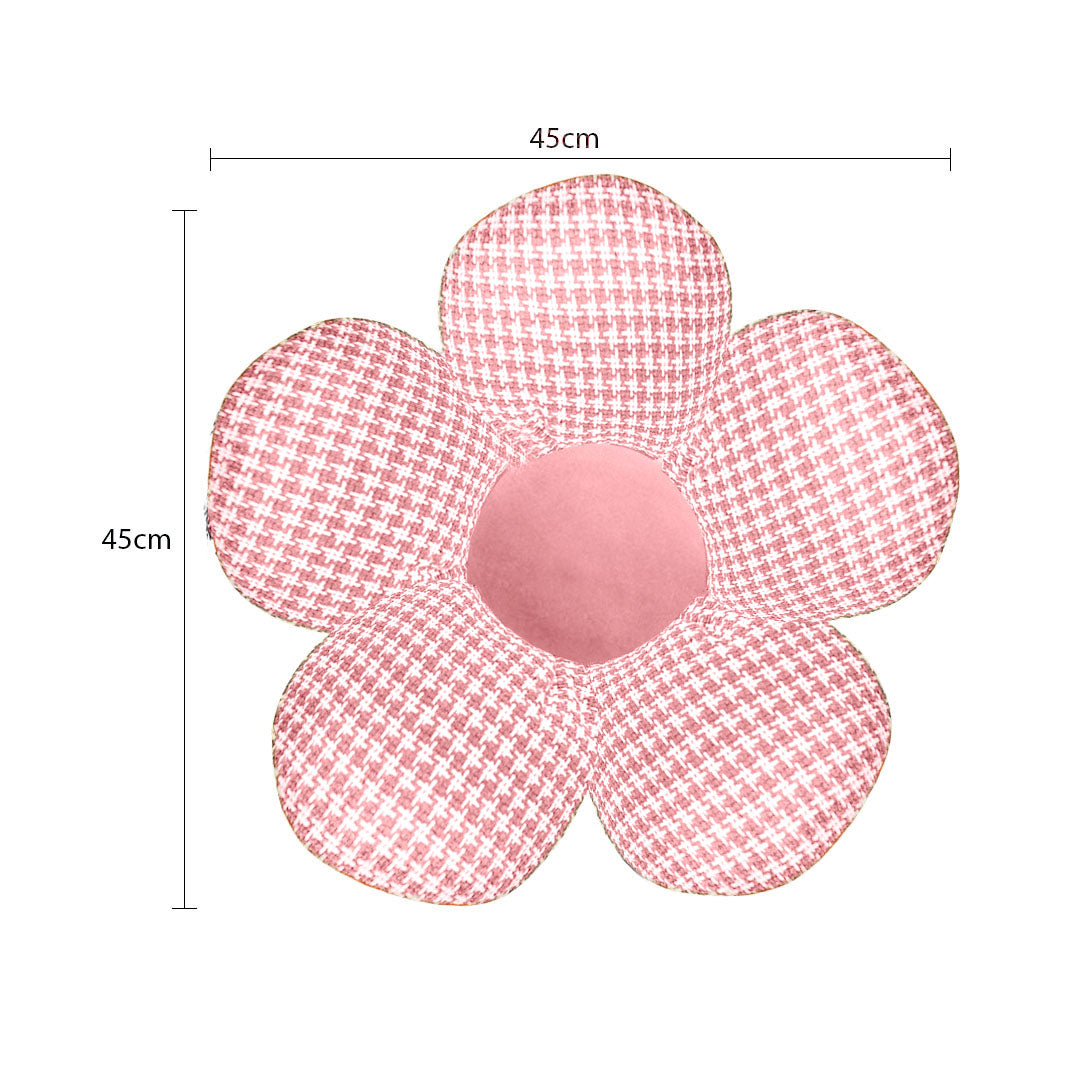 SOGA 2X Pink Flower Cushion Shaped for Floor and Sitting Throw Pillow