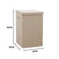SOGA 2X Beige Medium Collapsible Laundry Hamper Storage Box Foldable Canvas Basket Home Organiser Decor