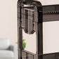 SOGA 38x24cm Black 4 Tier Bookshelf & Cosmetic Storage Organizer Trolley Rack