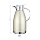 Soga 1.8L GoldColor 3-Layer Vacuum Insulated Stainless Steel Flask Ideal for Home and Office