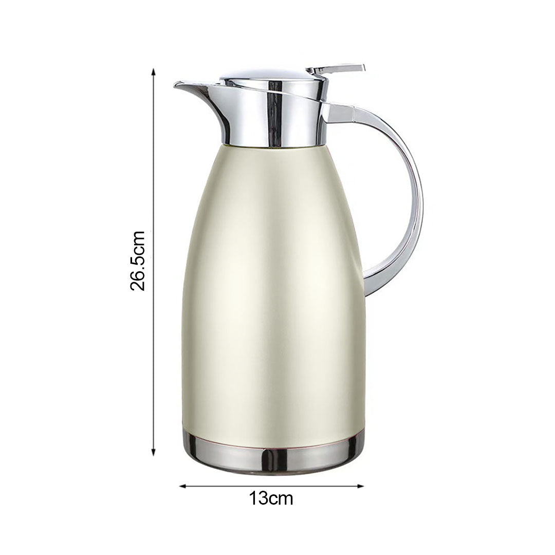 Soga 1.8L GoldColor 3-Layer Vacuum Insulated Stainless Steel Flask Ideal for Home and Office