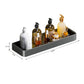 SOGA 2X 30cm Black Wall-Mounted Rectangular Kitchen Spice Storage Organiser Space Saving Condiments Shelf Rack