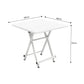 SOGA 2X White Dining Table Portable Square Surface Space Saving Folding Desk with Lacquered Legs Home Decor