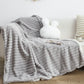 SOGA 150x200cm Throw Blanket Smoke Gray Premium Milk Velvet Luxuriously Soft Cozy Bedding