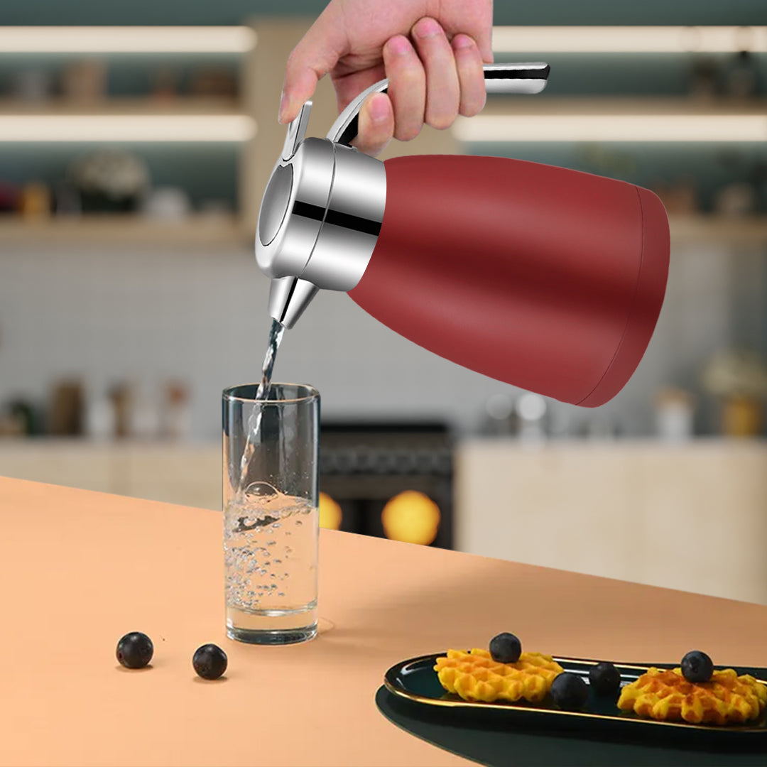 SOGA 2.2L Stainless Steel Insulated Vacuum Flask Water Bottle Red