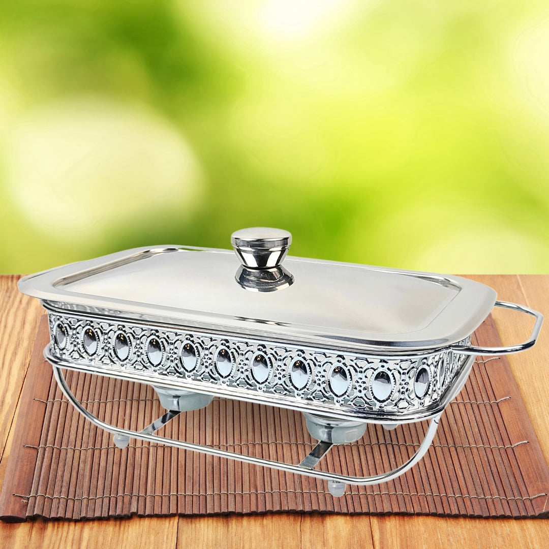 SOGA 2L Lace Edge Dining Stove Silver Color Portable Dining Cooking Appliance for Kitchen Essential