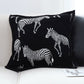 SOGA 50cm Throw Pillow Black Light Luxury Zebra Square Pillow for Home Decor