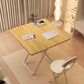 SOGA 2X 80cm Wood Color Board Square Table with White Legs Modern and Stylish Design for Home Decor