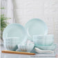 SOGA Light Blue Japanese Style Ceramic Dinnerware Crockery Soup Bowl Plate Server Kitchen Home Decor Set of 10